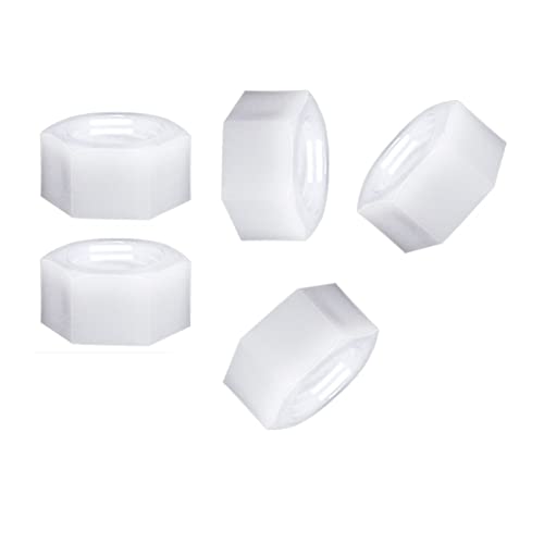 CONPHERON Kunststoff Sechskant Mutter Weiß Nylon Sechskantmutter M12 (10 Stück) von CONPHERON