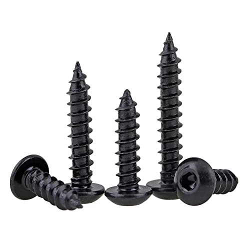 CONPHERON Schwarz Innensechskant Selbstschneidende Schrauben Stufe 8.8 Hochfeste Rundkopf Holzschrauben M6x40mm, 20 Stück CONPHERON Schwarz Innensechskant Selbstschneidende Schrauben Stufe 8.8 Hochfeste Rundkopf Holzschrauben M6x40mm, 20 Stück von CONPHERON