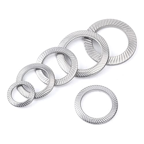 CONPHERON Sicherungsscheiben Edelstahl A2 Anti-Rutsch Sicherungsscheibe Edelstahlscheiben M4, 90 pcs von CONPHERON