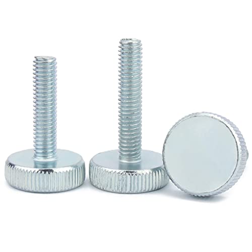 CONPHERON Verzinktem Kohlenstoffstahl Rändelschrauben Flach Rändelkopf Schrauben M10x30mm, 2 Stück von CONPHERON