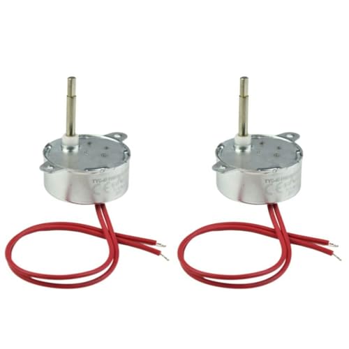 CONQUERALL 2PCS TYC40 Kleiner Synchronmotor 12V AC 5r/min CW/CCW Welle 35mm Flush Shaft Für Weihnachtsbaum Schulprojekt Elektrischer Ventilator Schüttelköpfe, Gebetswalzen von CONQUERALL