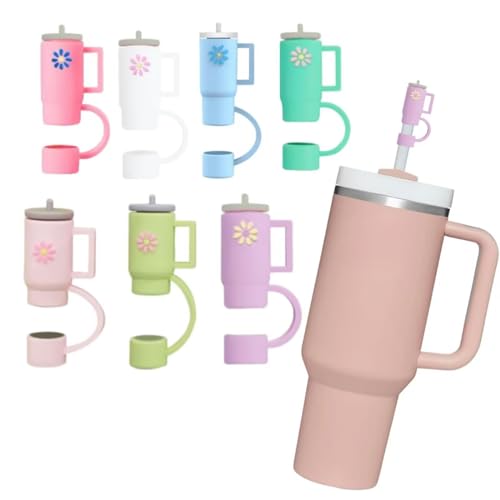 Conquerall 7PCS Cup Shaped Straw Cap Mini Cute and Safe Food Grade Silicone Straw Cap Stanley Cup Special Accessory for 10mm Straw Conquerall 7PCS Cup Shaped Straw Cap Mini Cute and Safe Food Grade Silicone Straw Cap Stanley Cup Special Accessory for 10mm Straw von CONQUERALL