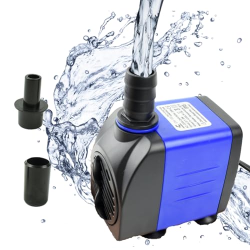 Conquerall CHA-1000 Tauchpumpe, 1200 l/h, 220 V AC, 310 GPH, 20 W, langlebig, verstellbar, für den Außenbereich, Wasserpumpenkopf, 1,8 m hoch, für Aquarien, Hydrokultursysteme und Haustierbrunnen von CONQUERALL