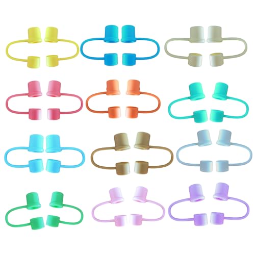 Conquerall Trinkhalm-Deckel, niedliche Strohhalm-Deckel in verschiedenen Formen, lebensmittelechte Silikon-Trinkhalm-Deckel, Mini-Stroh-Schutz, entworfen für 10 mm Strohhalme, Stanley 850 ml und 1,134 von CONQUERALL