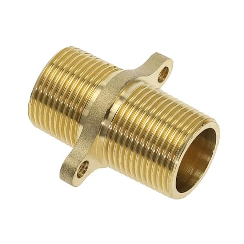 1 Stück Messing Nippel Schnelladapter 1/2" 3/4" 1" BSP Außengewinde Wasser-, Öl- und Gasanschluss W Feste Halterung mit Installation (Color : 04) von CONROS