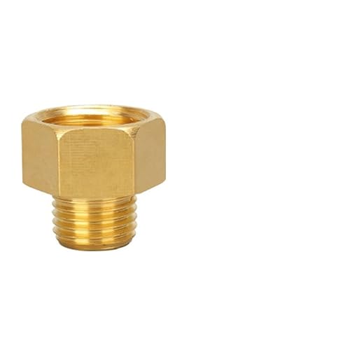 1PC Messing 1/8 "1/4" 3/8 "1/2" M14 M20 Männlich Zu Weiblich Gewinde Sechseckige Buchse Reduzierung Rohr Fitting Gas Stecker Adapter Koppler (Color : 2-4) von CONROS