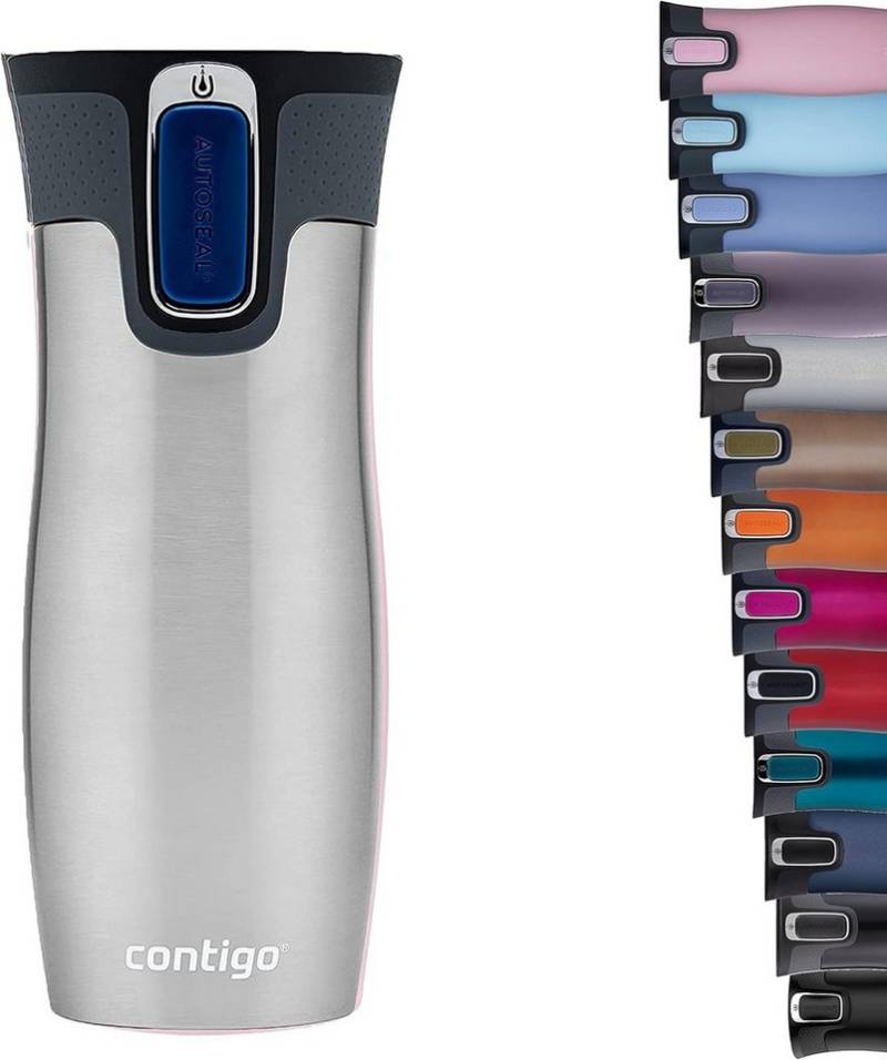 CONTIGO Isolierflasche Contigo Thermobecher West Loop Edelstahl Isolierbecher 470ml Fb. Steel CONTIGO Isolierflasche Contigo Thermobecher West Loop Edelstahl Isolierbecher 470ml Fb. Steel von CONTIGO