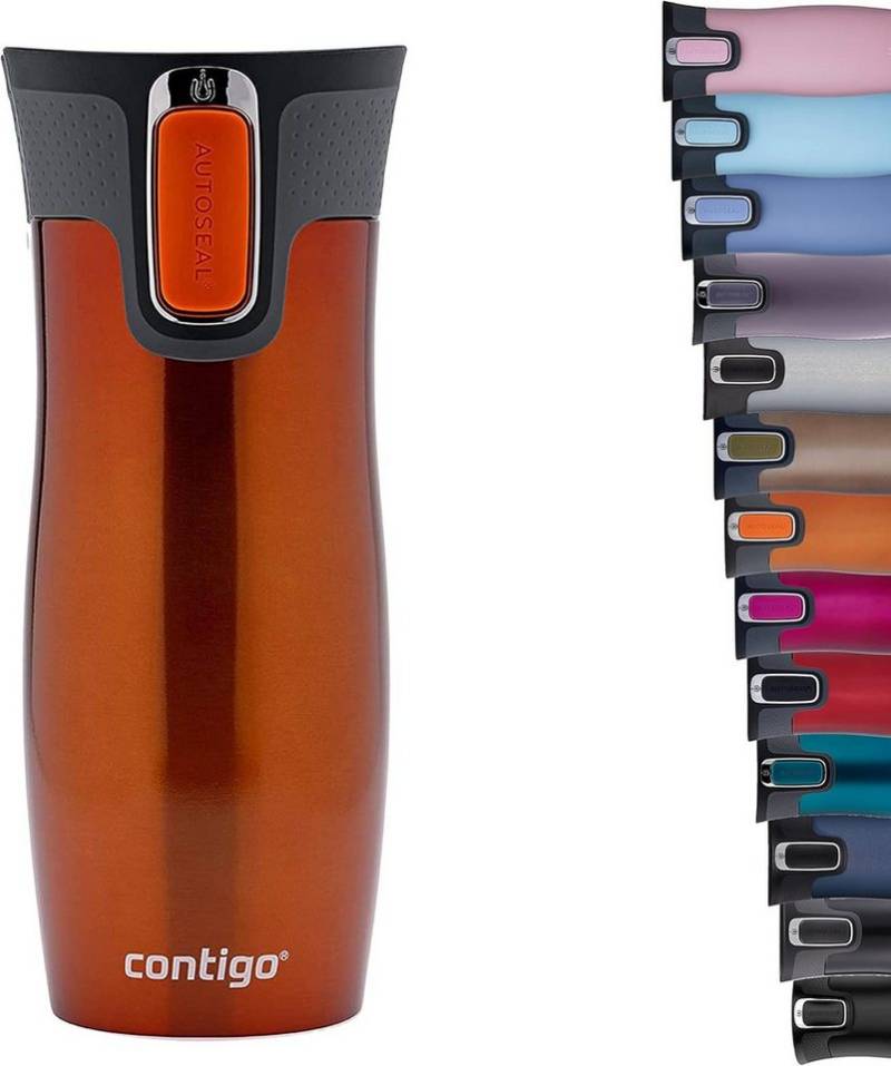 CONTIGO Isolierflasche Contigo Thermobecher West Loop Edelstahl Isolierbecher 470ml Tangerine CONTIGO Isolierflasche Contigo Thermobecher West Loop Edelstahl Isolierbecher 470ml Tangerine von CONTIGO