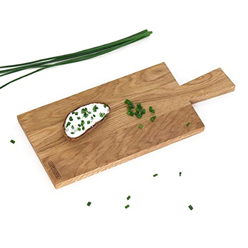 CONTINENTA Schneidebrett mit Griff, Eiche, ca. 42 x 17,5 x 1,8 cm | CON-04102000 | 4017167410203 von Continenta