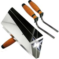 Contoo - Fugblech Edelstahl 245x155mm + Fugenkelle 6,8mm korkgriff CT04 von CONTOO