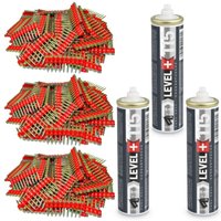 Gaskartusche L+115 x 3 St. + Betonnägel 32mm 3000 St HB42 - Contoo von CONTOO