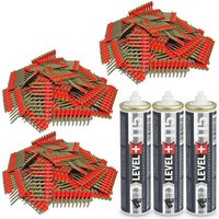 Gaskartusche L+115 x 3 St. + Betonnägel 38mm 3000 St HB42 - Contoo von CONTOO
