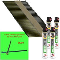 HB43 Streifennagel 3,1x90 4400 Stk D-Kopf gl + gas 4 x HB31 - Contoo von CONTOO