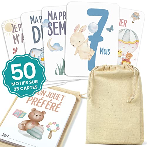 CONTRAXT Carte etape bebe. Carte mois par mois Etapes a grandir bebe Ma premiere annee étape bébé Cadeau premiere fois bebe naissance original garcon futur parents maman (Francais) von CONTRAXT