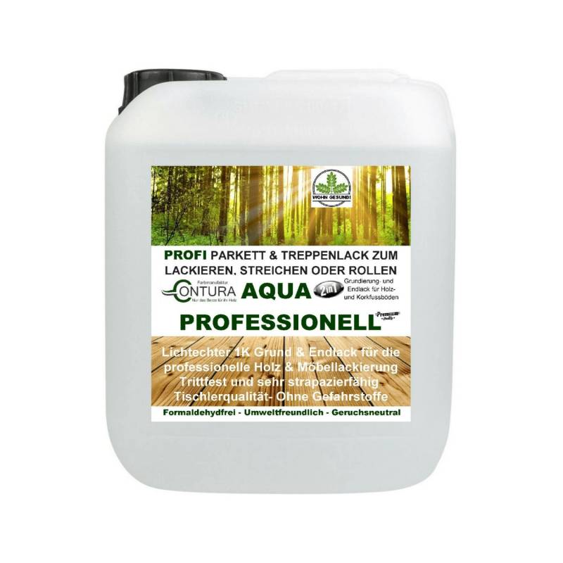 Contura Parkettlack Treppenlack Professionell Lack Fußbodenlack Dielenlack Holzlack Seidenmatt 2,5 Liter von CONTURA