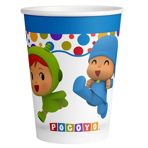 CONVER PARTY - Pocoyo & Nina Gläser - Pocoyo Geburtstag Dekoration - Partydekorationen und Feierlichkeiten - 8 Stück - 250 ml von CONVER PARTY