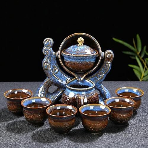 CONVOW 1 Set Semi-Automatic Tea Set Chinese Style Ceramic  Ceramic Kungfu Teapot Living Room Office Tea Maker von CONVOW