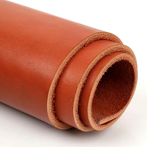 CONVOW 4 mm Dickes hartes Rindsleder, pflanzlich gegerbtes echtes Leder, Kunsthandwerk, Messerscheide, Ledergürtel, Tischkissen, Stuhllehne, Rohleder von CONVOW