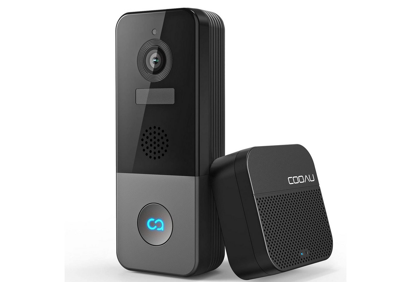 COOAU K HD Video Türklingel Mit Kamera & Türgong Kabellos WLAN Doorbell Smart Home Türklingel (Außenbereich, Aussen, Drinnen, 166° Blickwinkel, 2K HD-Video, Nachtsicht,Bewegungserkennung, 1-tlg., Smarte Video Türklingel mit Akku,Bewegungserkennung, Sprechanlage, Leicht zu Installieren, Aussen Wasserdicht) von COOAU