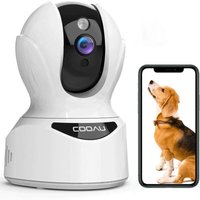 Indoor Wireless Security Camera Cooau 1080P Home WiFi Surveillance ip Dome Cameras ptz, Night Vision, Motion Tracking, 2-Way Audio, Arbeiten mit von COOAU