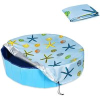 160 x 20 cm, runde, faltbare Poolabdeckung für Hunde, wasserdichte PVC-Beschichtung und UV-Schutz, auslaufsicher, waschbar, Badezubehör für Kinder von COOCHEER