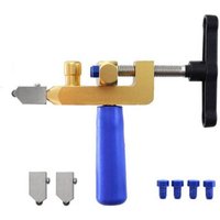 2-in-1-Fliesenschneider, manuell, mit 3 Klingen aus Wolframstahl, 2,44 m, für Zuhause, Fenster, Spiegel, Fliesen, glasierte Fliesen 2-in-1-Fliesenschneider, manuell, mit 3 Klingen aus Wolframstahl, 2,44 m, für Zuhause, Fenster, Spiegel, Fliesen, glasierte Fliesen von COOCHEER