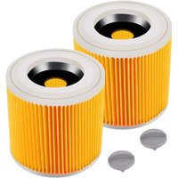 2er Pack Patronenfilter für Kärcher WD3 Premium, WD2, WD3, WD3P, MV2, MV3 - WD3 Filter - Ersatzfilter für Kärcher Staubsauger 6.414-552.0/64145520 von COOCHEER