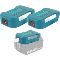 2er-Pack USB-Ladeadapter, kompatibel mit Makita 18-V-Akku, 2 USB-Halterungen mit Typ-C-Schnellladung von COOCHEER