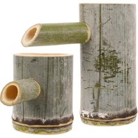 2er-Set Bambusbrunnen, Terrassenbrunnen, Wasserfallbrunnen, Zen-Gartenbrunnen, Außenbrunnen, Gartenbrunnen, Bambus-Wasserpumpen, Handdüse von COOCHEER