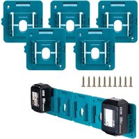 5-teiliger Batteriehalter für Makita 18-V-Akku, Wandhalterung passend für BL1860 BL1850 BL1840 BL1830 (mit 10 Schrauben, ohne Akku) von COOCHEER