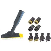 9-teiliges Dampfset, 1 große Fugenbürste, kompatibel mit Kärcher SC1/SC2/SC3/SC4/SC5 (2.863-334.0) – Dampfreiniger-Zubehör mit flexiblem von COOCHEER