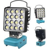 Arbeitsleuchte, LED-Außenbeleuchtung, passend für Makita BL1830 Lithium-Akku, USB-C-Schnellladung (Akku nicht im Lieferumfang enthalten) von COOCHEER