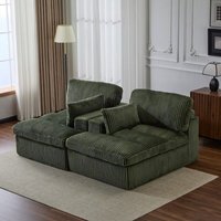 Bequemes Schlafsofa aus Polyester, Doppelschlafsofa, flauschiges Doppelsofa für den Innenbereich, geeignet für Wohnzimmer, Lesezimmer, Schlafzimmer von COOCHEER