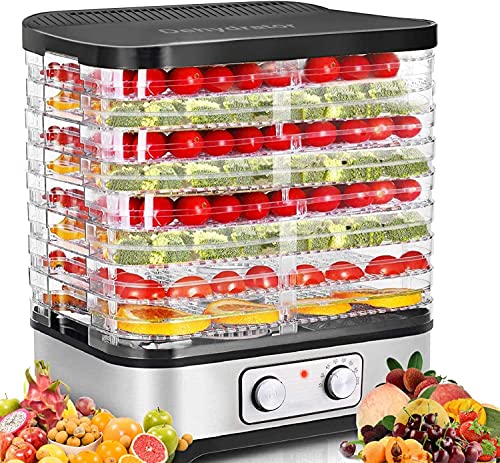 COOCHEER Dörrautomat Dörrapparat für Obst und Gemüse,Lebensmitteltrockner, 400W mit Temperatur einstellbar von COOCHEER