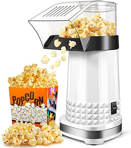 COOCHEER Popcornmaschine 1200W Heißluft Popcorn Maker für Zuhause, Weites-Kaliber-Design mit Messbecher und abnehmbarem Deckel, BPA-Frei von COOCHEER