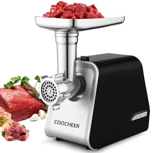 COOCHEER Profi Fleischwolf 2000W - Elektrischer Multizerkleinerer mit 3 Scheiben & Wurstfüller COOCHEER Profi Fleischwolf 2000W - Elektrischer Multizerkleinerer mit 3 Scheiben & Wurstfüller von COOCHEER
