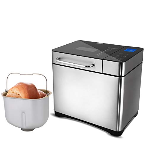 COOCHEER Vollautomatischer Brotbackautomat 710 W - Programmierbar Mit 19 Programmen für Handwerkliche Brot, Glutenfrei, Teig, Kuchen und Marmelade - Silber COOCHEER Vollautomatischer Brotbackautomat 710 W - Programmierbar Mit 19 Programmen für Handwerkliche Brot, Glutenfrei, Teig, Kuchen und Marmelade - Silber von COOCHEER