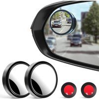 Coocheer - 2-teiliger runder Toter-Winkel-Spiegel, HD-Glas und ABS-Gehäuse, konvexer Weitwinkel-Rückspiegel mit verstellbarer Stange, passend für Coocheer - 2-teiliger runder Toter-Winkel-Spiegel, HD-Glas und ABS-Gehäuse, konvexer Weitwinkel-Rückspiegel mit verstellbarer Stange, passend für von COOCHEER