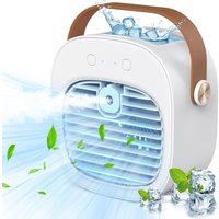 Tragbare Klimaanlage – 4000 mAh wiederaufladbare Mini-Klimaanlage mit 3 Geschwindigkeiten, 5–10 Stunden Laufzeit, leiser Tischventilator für Zuhause, von COOCHEER
