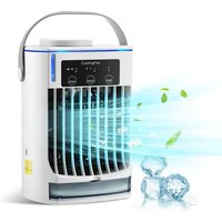 Coocheer - Tragbare Klimaanlage - Mini-Luftkühler, blaues Atmosphärenlicht mit drei Geschwindigkeiten, Sprühventilator mit Luftbefeuchter für den von COOCHEER