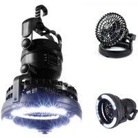 Tragbare LED-Campingleuchte mit Deckenventilator – Notbeleuchtung und Hurrikankühlung – praktische Gartenlampe für Zuhause von COOCHEER