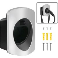 Wallbox Typ 2 Kabel-Wandhalterung Elektrofahrzeug-Ladegeräthalter mit iec 62196-2-Anschluss, Typ-2-Ladekabel-Organizer, Ladestationszubehör (Silber) von COOCHEER