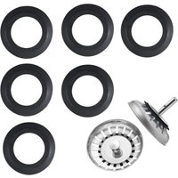 Dichtung für Küchenspüle, Silikondichtung für Spülbeckensiebkörbchen, Ersatzdichtung für Spülbecken aus Gummi, 54 mm außen, 32 mm innen, Dichtung für Dichtung für Küchenspüle, Silikondichtung für Spülbeckensiebkörbchen, Ersatzdichtung für Spülbecken aus Gummi, 54 mm außen, 32 mm innen, Dichtung für von COOCHEER