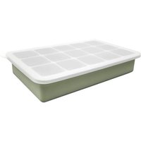 Eiswürfelform, 15 Fächer mit Deckel, lebensmittelechtes Silikon, wiederverwendbar, für kalte Getränke, Whisky, Cocktails (grün) von COOCHEER