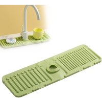 Coocheer - Küchenspüle-Wasserhahnmatte, Spritzschutz, Silikon-Abtropfmatte, schnell trocknende von COOCHEER