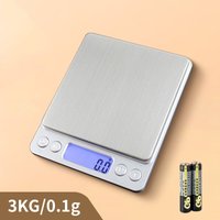 Küchenwaage, 3 kg x 0,1 g, hochpräzise Briefwaage mit Tara-Funktion, Stückzählfunktion, ideal zum Abmessen von Zutaten, Schmuck, Gold, Briefmarken von COOCHEER