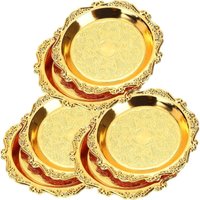 Lot de 6 plateaux de service ronds vintage en métal - Assiettes de service - Collations - Bonbons - Noix - Mini apéritifs - 4" - Pour fournitures de Lot de 6 plateaux de service ronds vintage en métal - Assiettes de service - Collations - Bonbons - Noix - Mini apéritifs - 4" - Pour fournitures de von COOCHEER
