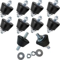 M8-Dämpfungsblock für Klimaanlagen, Antivibrationsfüße mit Mutter und Unterlegscheibe, 8er-Set M8-Dämpfungsblöcke, Wandhalterung für umkehrbare von COOCHEER