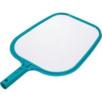 Pool-Oberflächenreinigungsrechen mit robustem blau-türkisem Kunststoffrahmen, feinem transparentem Netz für effiziente Schmutzaufnahme und von COOCHEER
