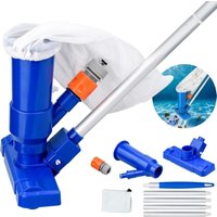 Poolsauger, Tragbarer Poolsauger mit Teleskopstange zur Poolreinigung - Blau von COOCHEER